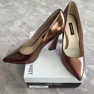Nine West Metallic Brown Heels